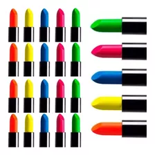 25 Labial Colores Neon Maquillaje Ultravioleta Uv Lipstick