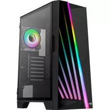 Gabinete Aerocool Mirage-g-bk-v2 Argb Mid Tower Color Negro