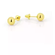 Brinco Bola / Bolinha 5mm Em Ouro 18k - 750 Com Garantia