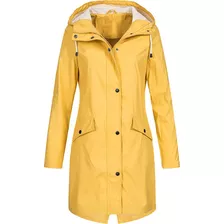 Chaqueta Larga De Lluvia Con Capucha Gabardina Impermeable