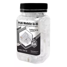 Bote Con 100 Piezas De Plug Modular Rj45 Cat6a Chapado De