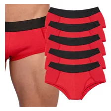 Kit 5 Cuecas Slip Masculina Lisa Microfibra Moda Underwear