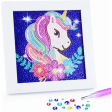 Pintura Diamante 5d Multicolor Unicornio Kit Manualidades