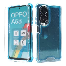 Funda 3 En 1 Para Oppo A58 4g Case Uso Rudo Protector Grueso