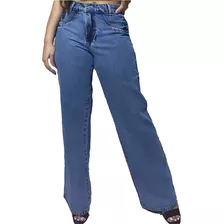 Calça Jeans Feminina Pantalona Flare Top Lançamento Promoção
