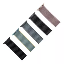 Pulseira Nylon Para Apple Watch Iwo 42mm 44mm 38mm 40mm Nfe