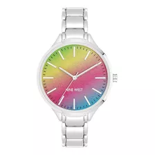 Nine West - Reloj Para Dama Nw/2853rbsv Arcoiris/plateado