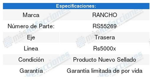 2 Amortiguadores Rancho (t) Rs5000x Rs5000x H2 03 A 09 Foto 2