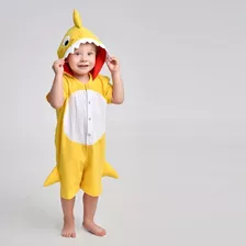Baby Shark Tubarão Macacão Fantasia Pijama 