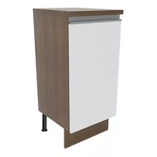 Balcão Madesa Glamy 35 Cm 1 Porta - Rustic/branco