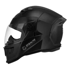 Capacete De Moto Fechado Stealth Solid Preto Brilhante N 56