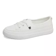 Zapatos Casuales Cómodos De Color Blanco Puro Para Mujer