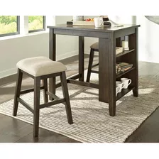 Juego De Comedor Alto Rokane Ashley Furniture (set 3 Piezas)