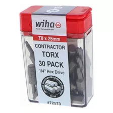 Wiha 72573 Brocas Para Cabezas Torx T8 Paquete De 30