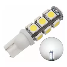 Kit 10 Lâmpadas T10 13 Leds 12v Branca Pingo Luz W5w 5050 6k