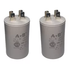 Capacitor De Marcha Continua Monofasico 6 Mf 450v Pack X2