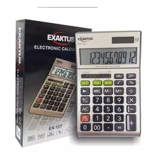 Calculadora Exaktus Ex-12t 12 Digitos Dorada