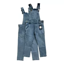 Jardineira Jeans Masculina Infantil Menino Tam 1 Ao 10 Ao 16