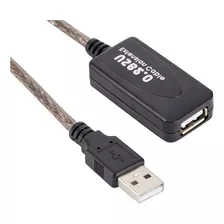 Cabo Extensão Usb 2.0 Am X Af Amplificado De 15 Metros