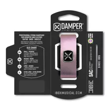 Damper De Cuero Rosado Metalizado Tipo Fretwraps