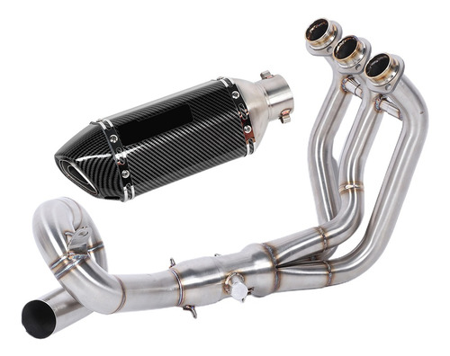 Sistema De Escape Completo Decat Header + Slipon Muffler Fit Foto 2