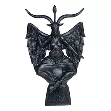 Estátua Exclusiva Baphomet - Decoração Resina Cor Preto