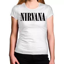 Camiseta Feminina Banda De Rock Nirvana