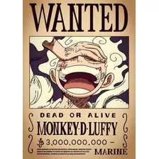 Cuadro De Luffy One Piece, Se Busca, Plastificado Varios Dis