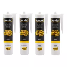 4 Adesivo Veda Trinca Acrílico Com 300 Ml/450g Vonder Branca