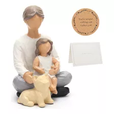 Family Joy Time Figurines 4.3 Pulgadas Para Padre, Hija Y 