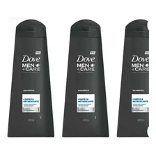 Kit 3 Shampoos Dove Men+care Limpezarefrescante 400ml