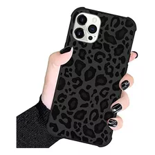 Funda Kanghar Para iPhone 12 Pro Max-leopardo Negro