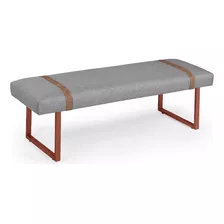 Recamier Banco Cama Casal 150cm Cairo Frete Grátis Pé Bronze