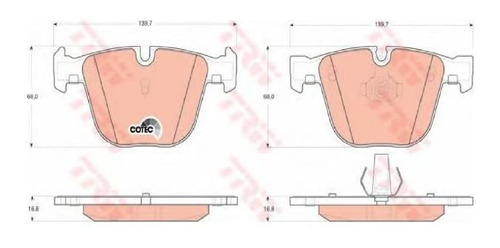 Balatas Traseras Bmw 745i 2002-2003-2004-2005 Trw Foto 2