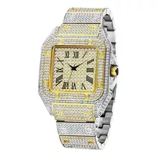 Relojes De Cuarzo Cuadrados De Diamantes Para Hombre