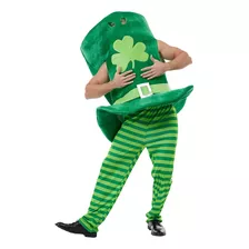 Disfraz De Duende Del Día De San Patricio Para Adulto, Divertido Traje De Sombrero De Copa Irlandés