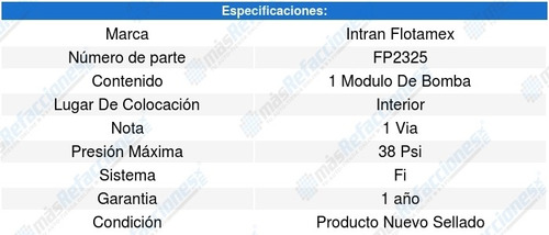 Modulo Bomba Gasolina Ford Focus Zx3 2.0l L4 02-04 Intran Foto 3