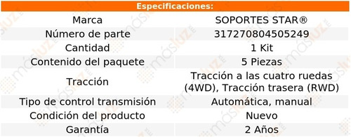 1 Pack Soportes Goma Escape Ford F-150 V6 4.2l 97/01 S Star Foto 2