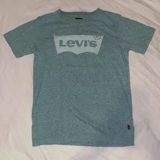 Remera Levi's Verde Agua Para Niño 10/12 Años Talle M