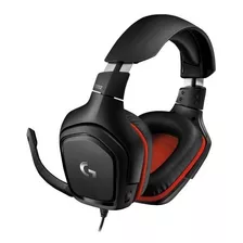 Headset Logitech Gaming G332 Black-red Multiplataforma 3.5mm