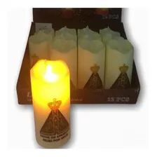 Kit 4 Vela Led Eletrônica Chama Viva Mágica Aparecida Pilha