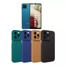 Protector De Silicona Case Con Cubre Cámara Para Samsung A12