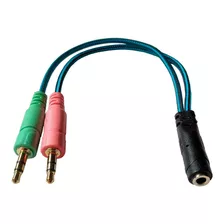 Cable Audio Plug 3.5mm Hembra A Dual Jack 3.5mm Macho