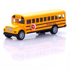 Ônibus Escolar Americano De Ferro Miniatura Carrinho Metal