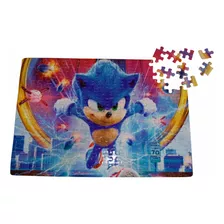 Quebra Cabeça Infantil Personalizado Sonic Movie 90 Peças