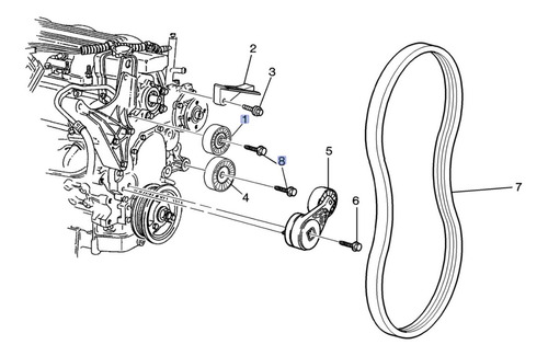 Polea Loca Banda Accesorios Buick Rendezvous 3.5l 2006 Foto 6