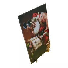 Enfeite Natal Quadro Papai Noel Fitness Decoração Natalina