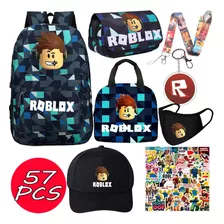 57 Robloxing Conjunto Mochila Mochila Lonchera Máscara Sombr