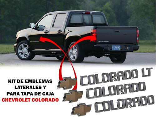Kit De Emblemas Laterales Y De Caja Chevrolet Colorado Foto 3