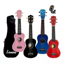 Ukelele Soprano Acústico Profesional + Afinador - Colores